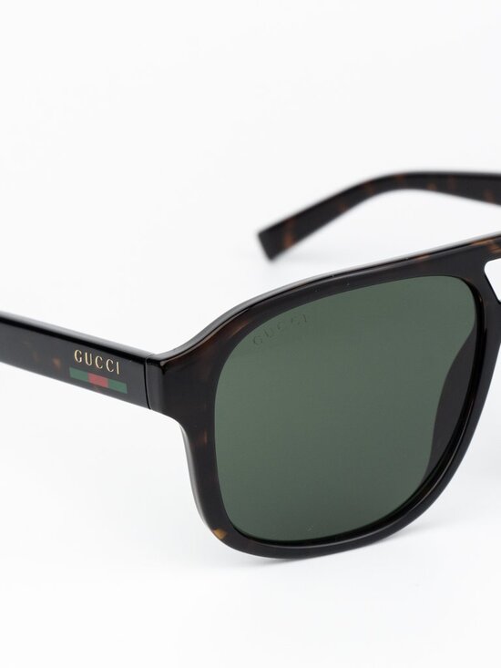 Gucci Women Sunglasses Havana Green Pilot GG1856S 002 NEW AUTHENTIC main image 10